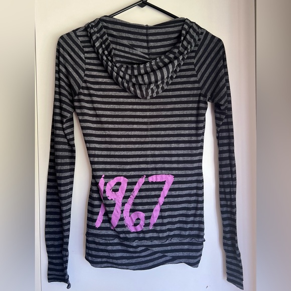 BKE Lounge Y2K Vintage Zip Up Lightweight Sheer Hoodie Jacket - Picture 4 of 11